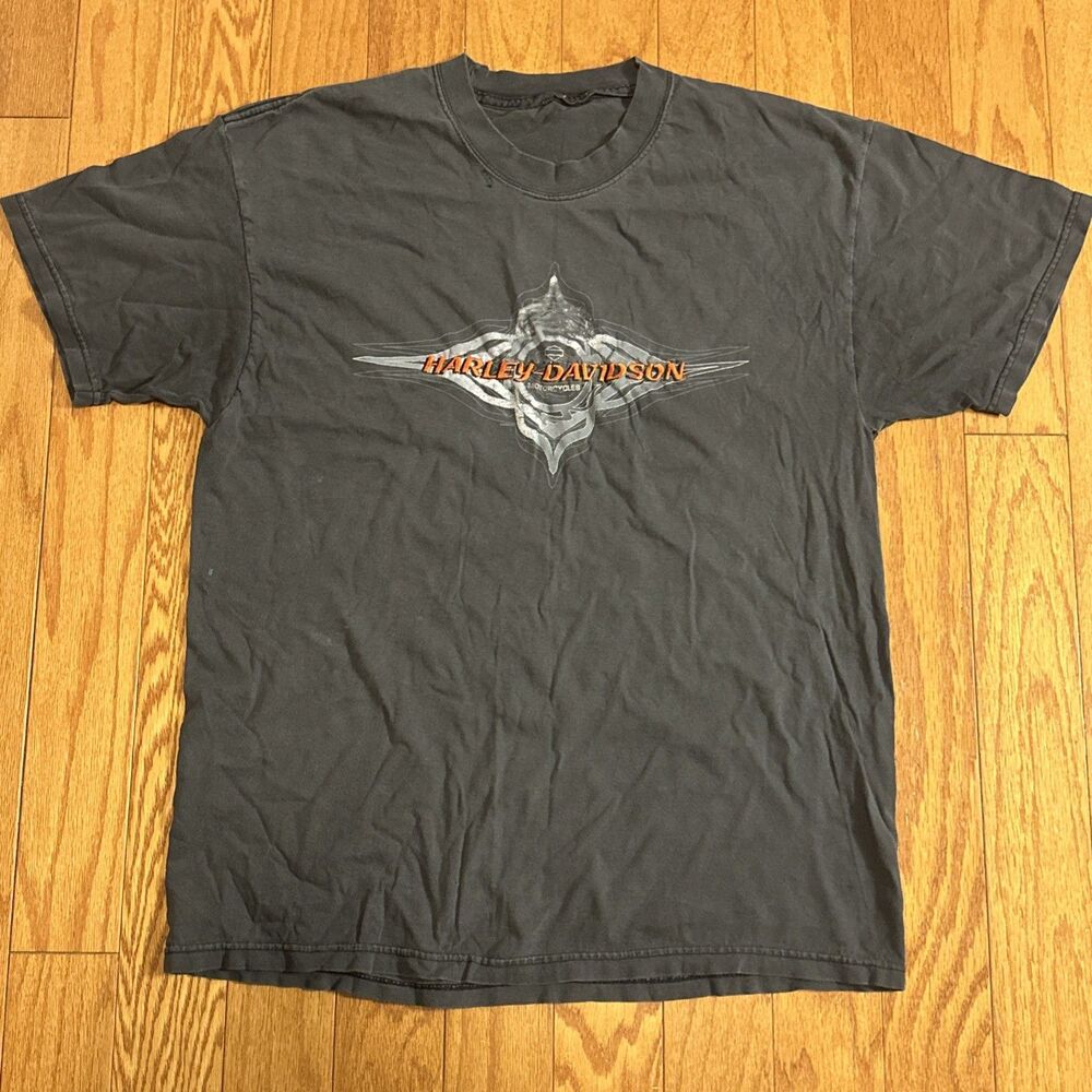 Harley-Davidson Shirt Mens L Gray Smoky Mountain Winged Sleeveless TN